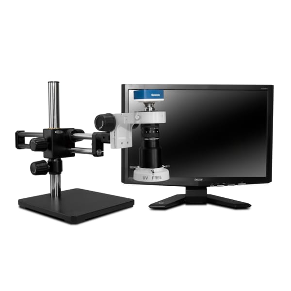 Macro Digital Inspection System With Quadrant LED On Dual Arm Stand